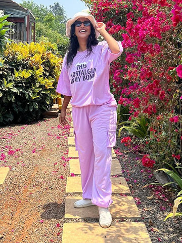 Women Lavender Printed Co-ord Sets