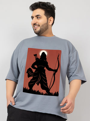 Men Plus Size Printed Oversized Half Sleeves T-Shirt