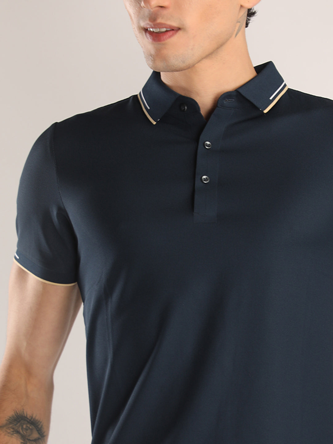 Men’s Navy Premium Polo Sports T-Shirt