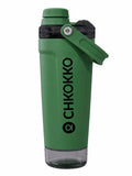 Chkokko Activate Protein Shaker Bottle 600ml with Carry Handle & Leakproof Lid Olive