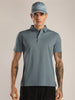 Men’s Greyish Blue Premium Polo Sports T-Shirt