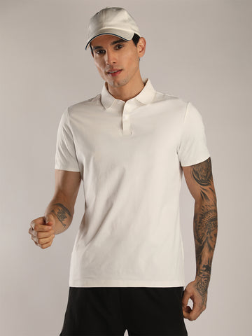 Men’s White Premium Polo Sports T-Shirt