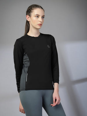 Women's Round Neck Active Wear Sports T-Shirt | CHKOKKO