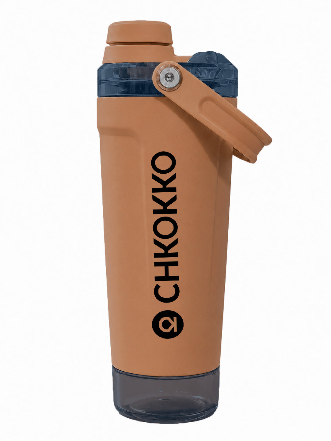 Chkokko Activate Protein Shaker Bottle 600ml with Carry Handle & Leakproof Lid Dusty Peach