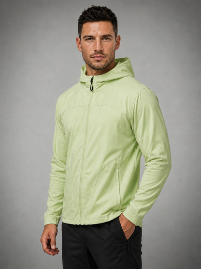 Men's Lightweight UV Protection Hooded Summer Jacket Green
