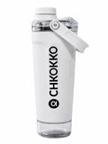 Chkokko Activate Protein Shaker Bottle 600ml with Carry Handle & Leakproof Lid White