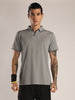 Men's Grey Sports Polo T-shirt
