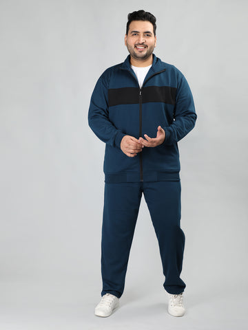 Men Indigo Plus Size Winter Tracksuit | CHKOKKO