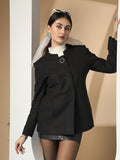 Women Single Breasted Woolen Stylish Overcoat