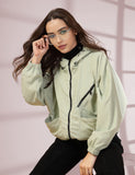 Women Winter Sports Oversized Windcheater Hooded Jacket