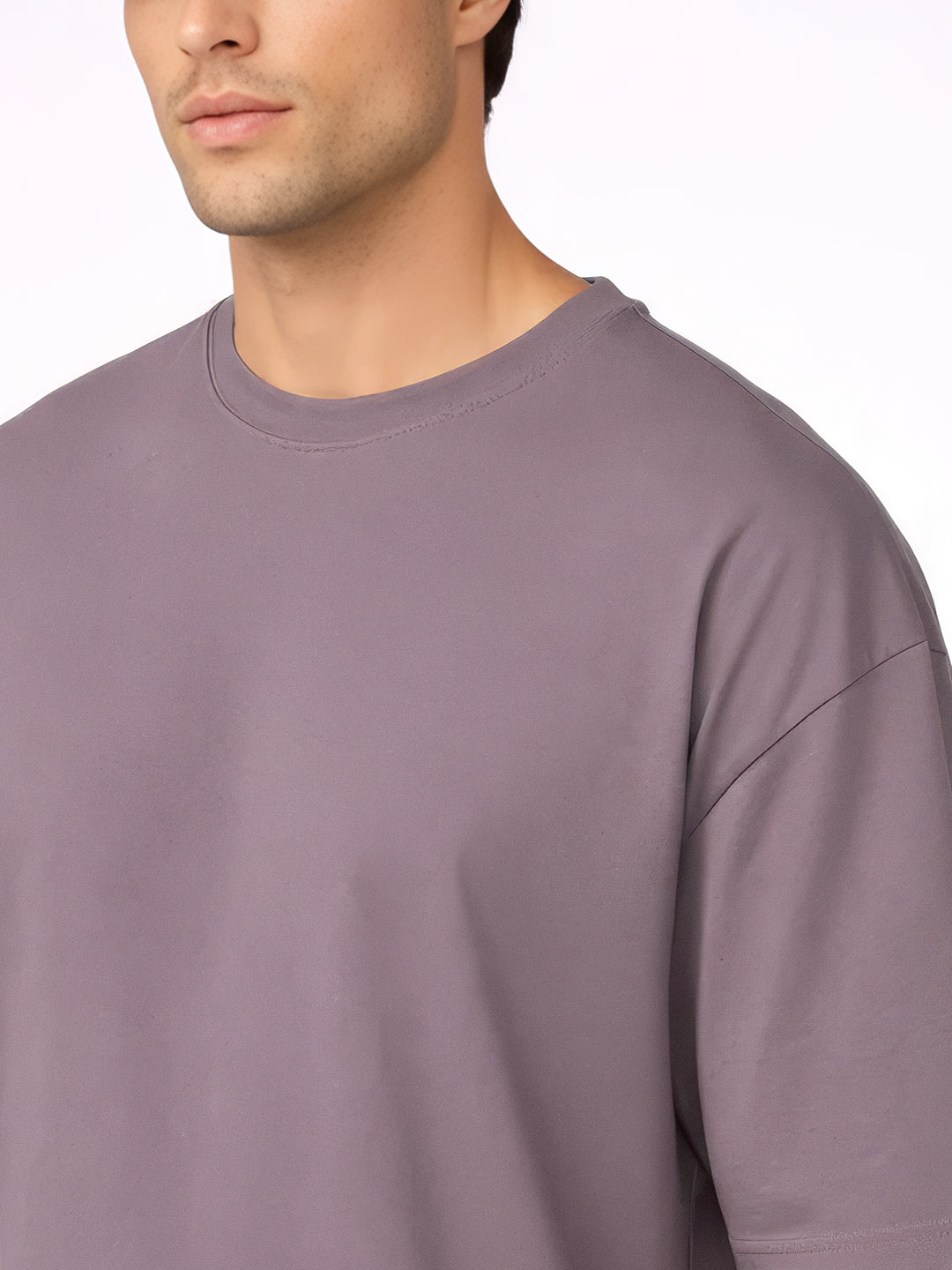 Men’s Oversized Relaxed Fit Cotton T-Shirt Mauve