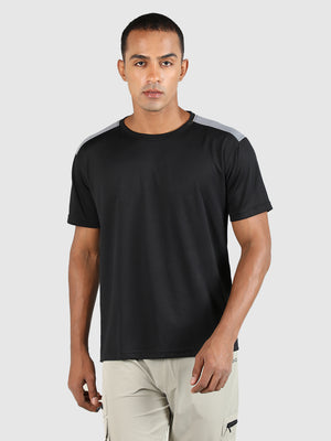 Men's Black Slate Grey Gym T-shirt