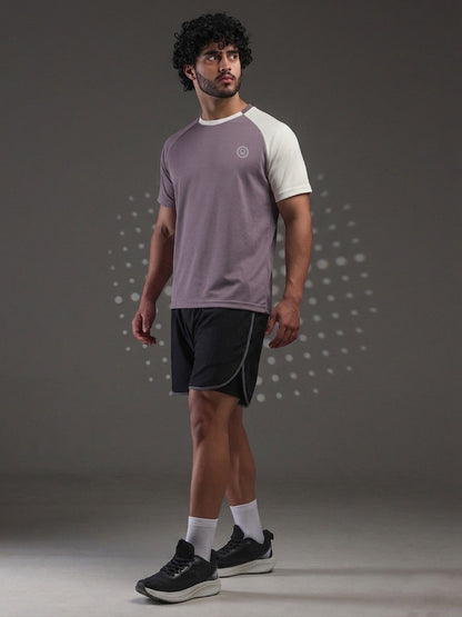 Men's Half Sleeves Sports Gym T-shirt Dusty Plum