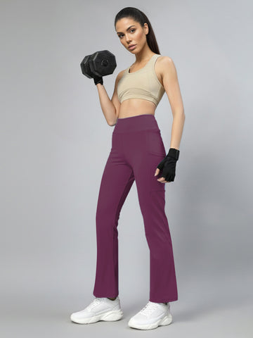 Women's High Waist Solid Flared Pants Onion