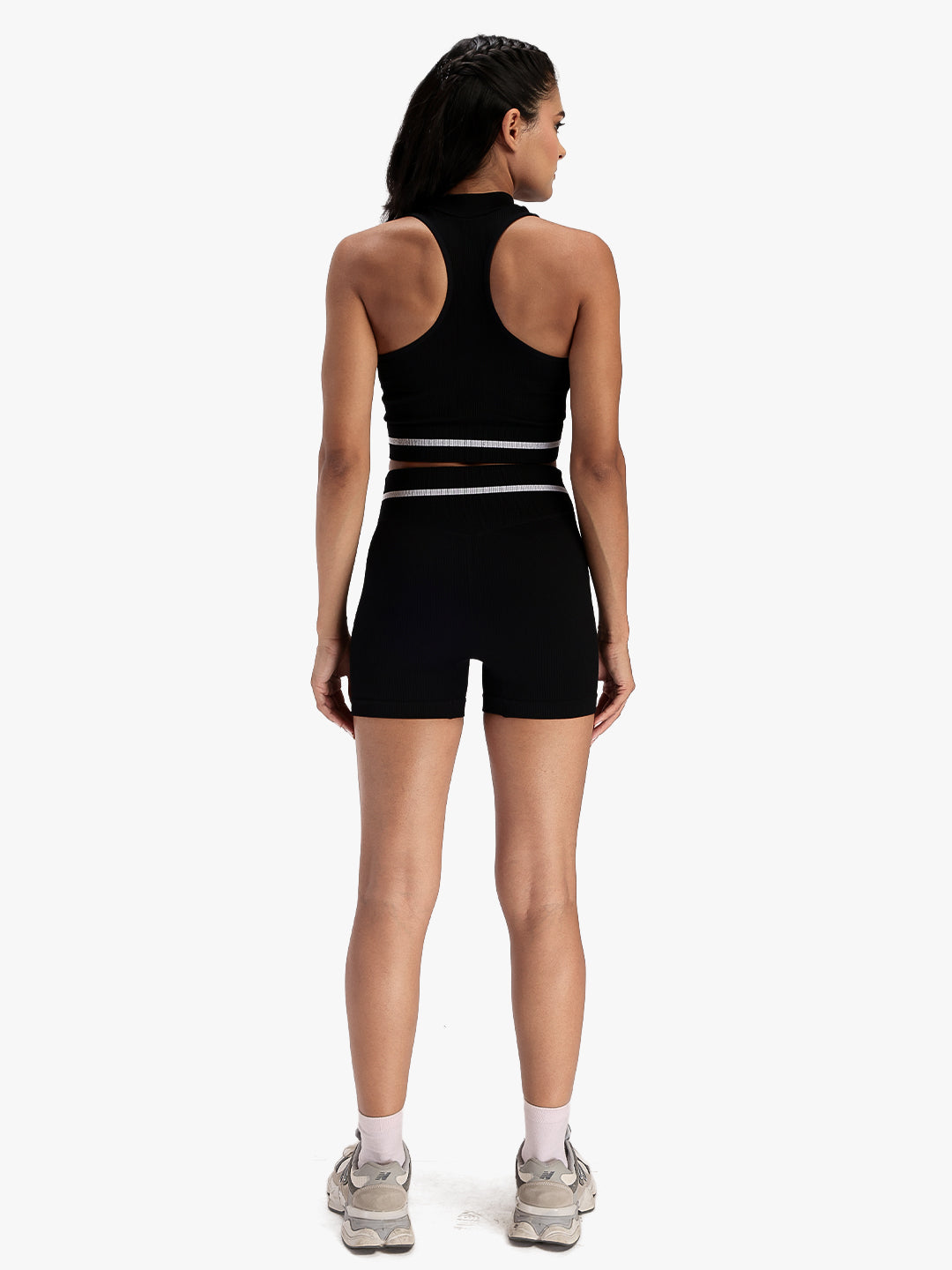 Women's Ribbed Activewear Co-Ord Set Black