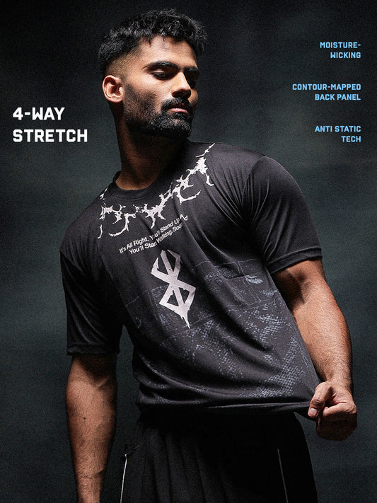 Men's Half Sleeve Graphic Gym T-shirt