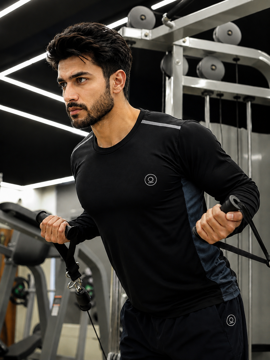 Men's Regular Dry Fit Gym Sports T-Shirt Black