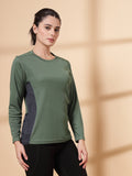 Women's Round Neck Active Wear Sports T-Shirt | CHKOKKO