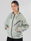 Women Winter Sports Oversized Windcheater Hooded Jacket