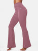 Women's High Waist Solid Flared Pants Pink