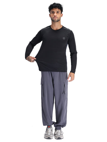 Men's Regular Dry Fit Gym Sports T-Shirt Black