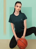 Women's Round Neck Active Wear Sports T-Shirt | CHKOKKO