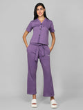Women's Purple CO-Ord set | CHKOKKO
