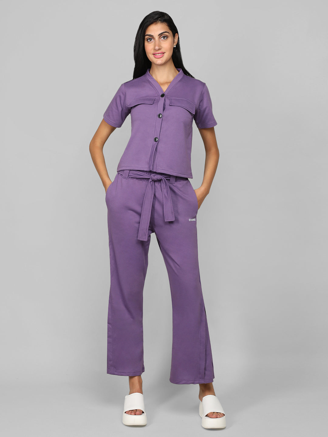 Women's Purple CO-Ord set | CHKOKKO