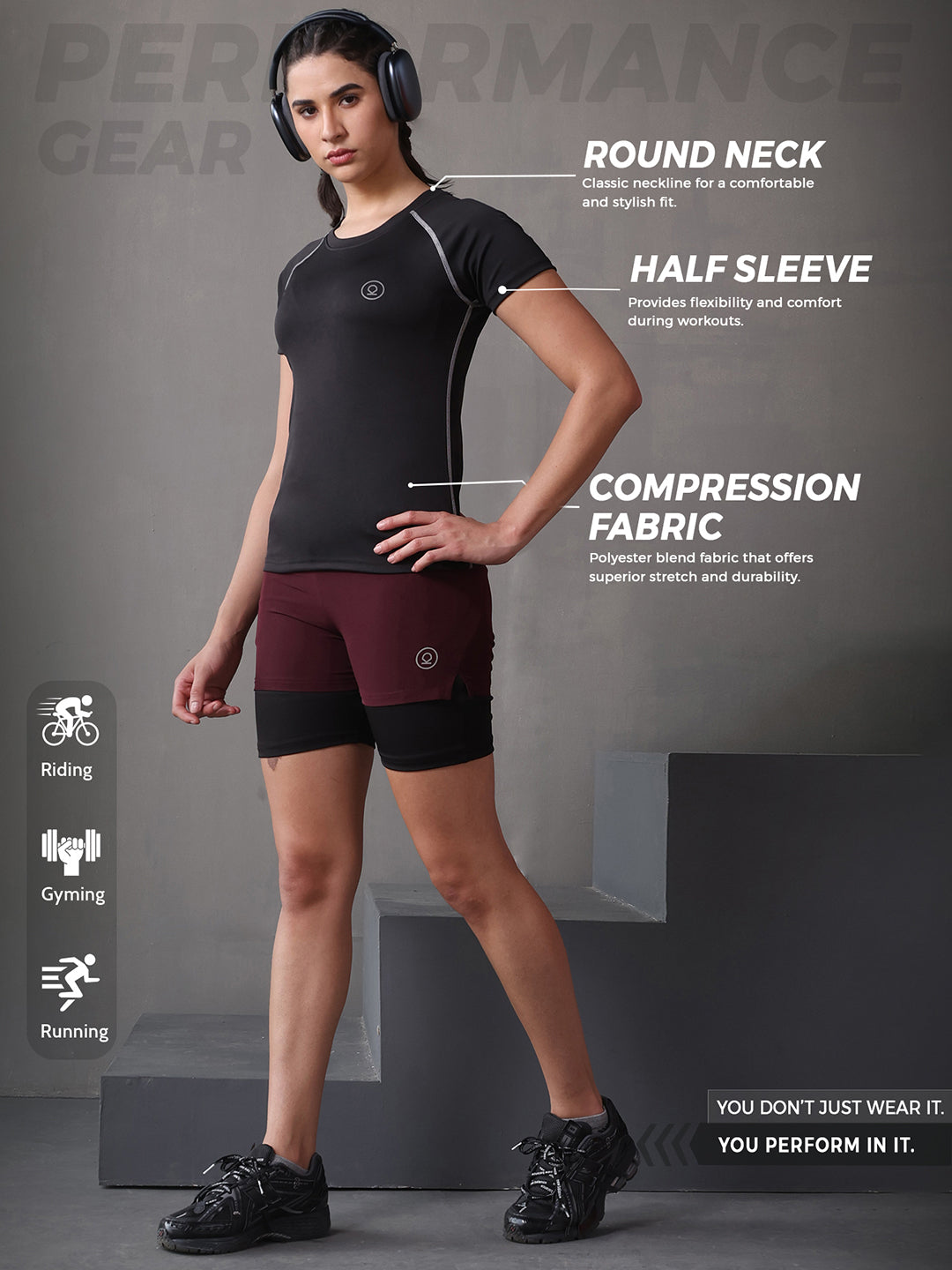 Women's Performance Compression T-Shirt Black