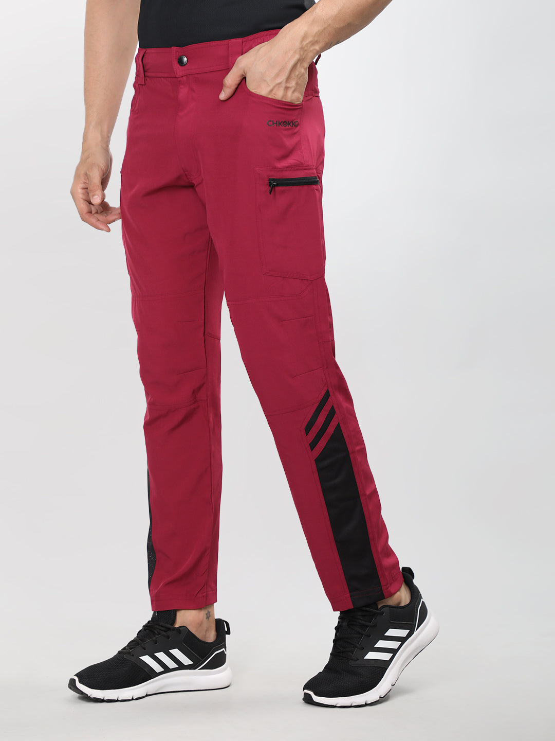 Men's Beatroot Black Active Trouser