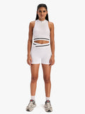 Women's Ribbed Activewear Co-Ord Set White
