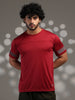 Men's Half Sleeves Dry Fit Gym T-shirt Maroon
