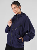 Women Winter Sports Oversized Windcheater Hooded Jacket