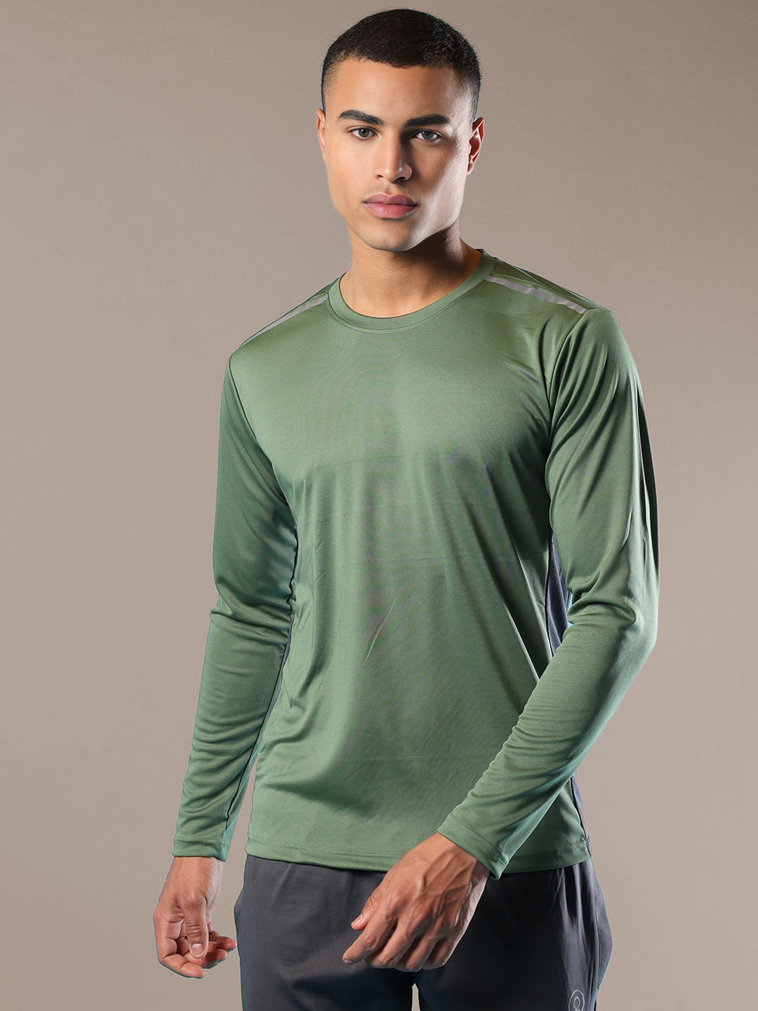 Men's Regular Dry Fit Gym Sports T-Shirt Light Green
