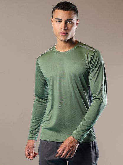 Men's Regular Dry Fit Gym Sports T-Shirt Light Green