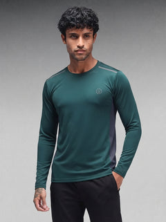 Men's Regular Dry Fit Gym Sports T-Shirt Dark Green