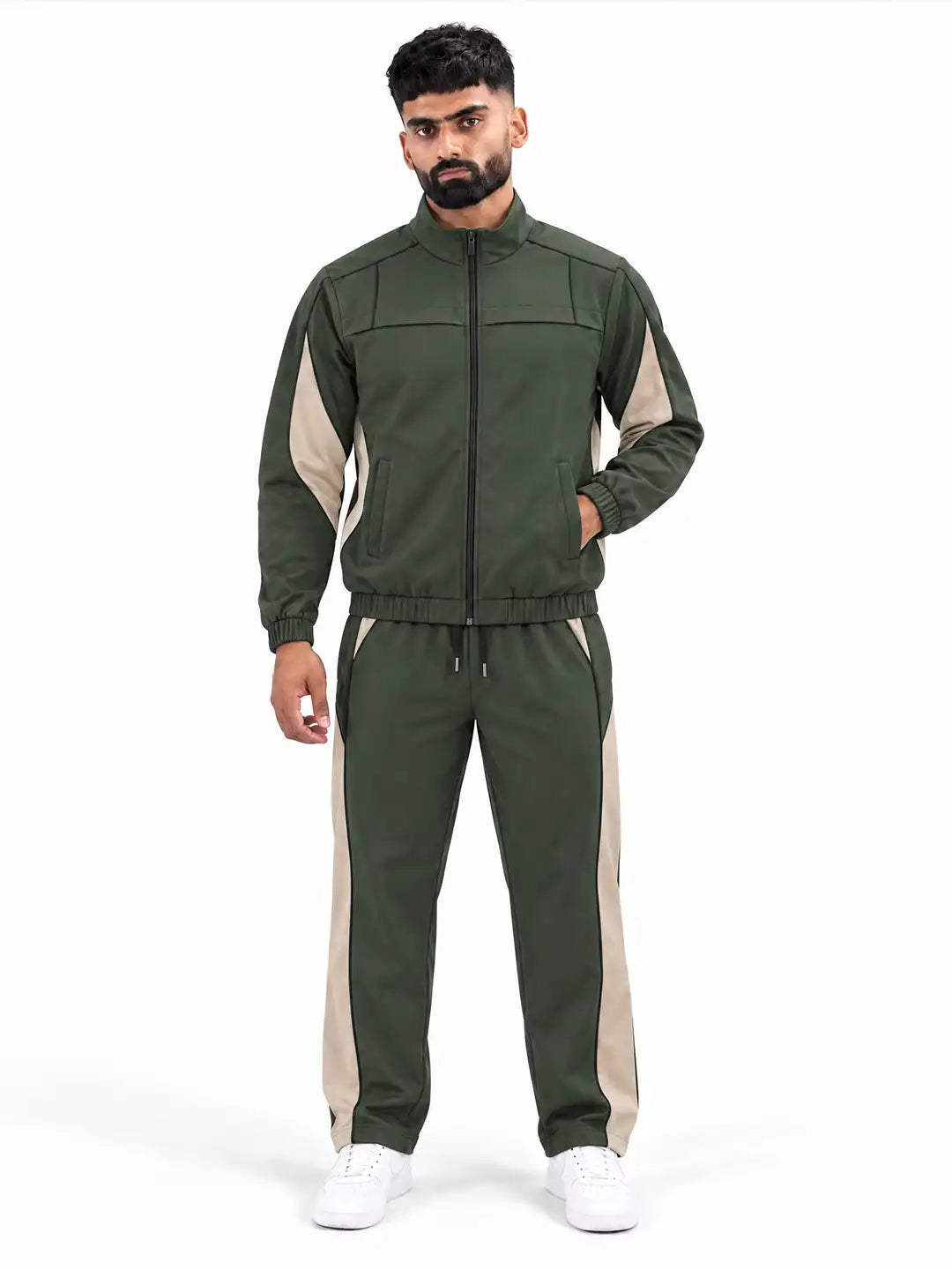 Olive Mouse Light Active Colorblock Track Suit Men