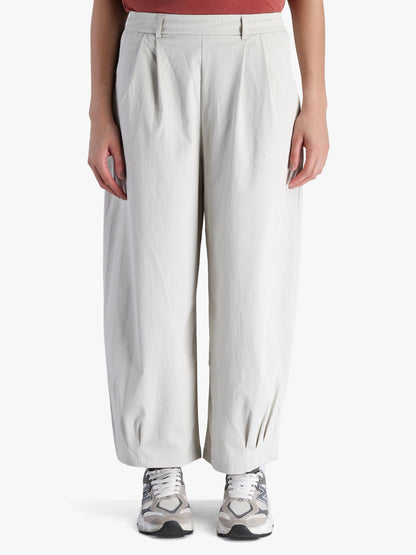 Women's Relaxed Fit High Rise Elastic Waist Athleisure Trouser Slate Grey