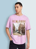 Men Cotton Printed Oversized Fit Half Sleeves T-Shirt