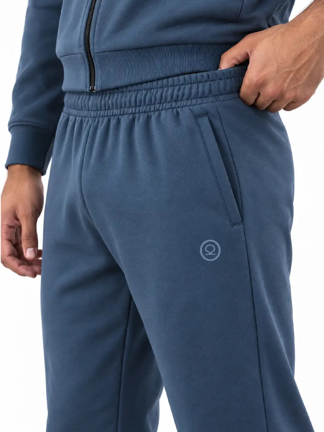 Indigo Black Heavy Fleece Winter Tracksuit Men
