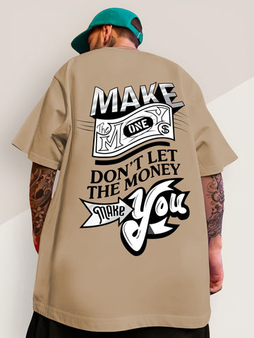 Men Cotton Printed Oversized Fit Half Sleeves T-Shirt