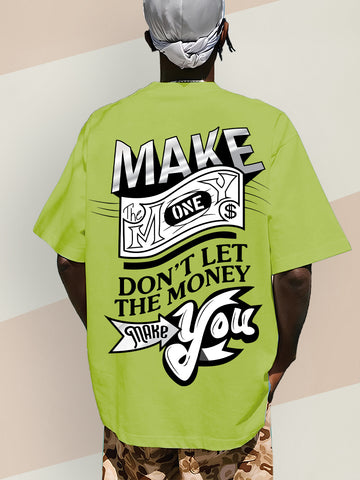 Men Cotton Printed Oversized Fit Half Sleeves T-Shirt
