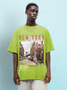 Men Cotton Printed Oversized Fit Half Sleeves T-Shirt