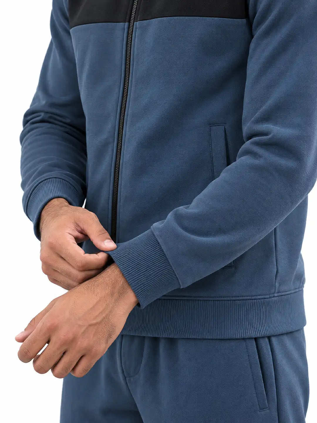 Indigo Black Heavy Fleece Winter Tracksuit Men