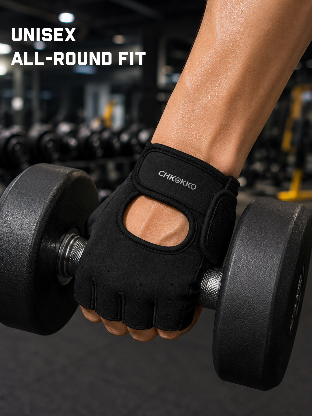 Chkokko Unisex Fitness Gym Gloves for Gym Training, Cycling & Weightlifting