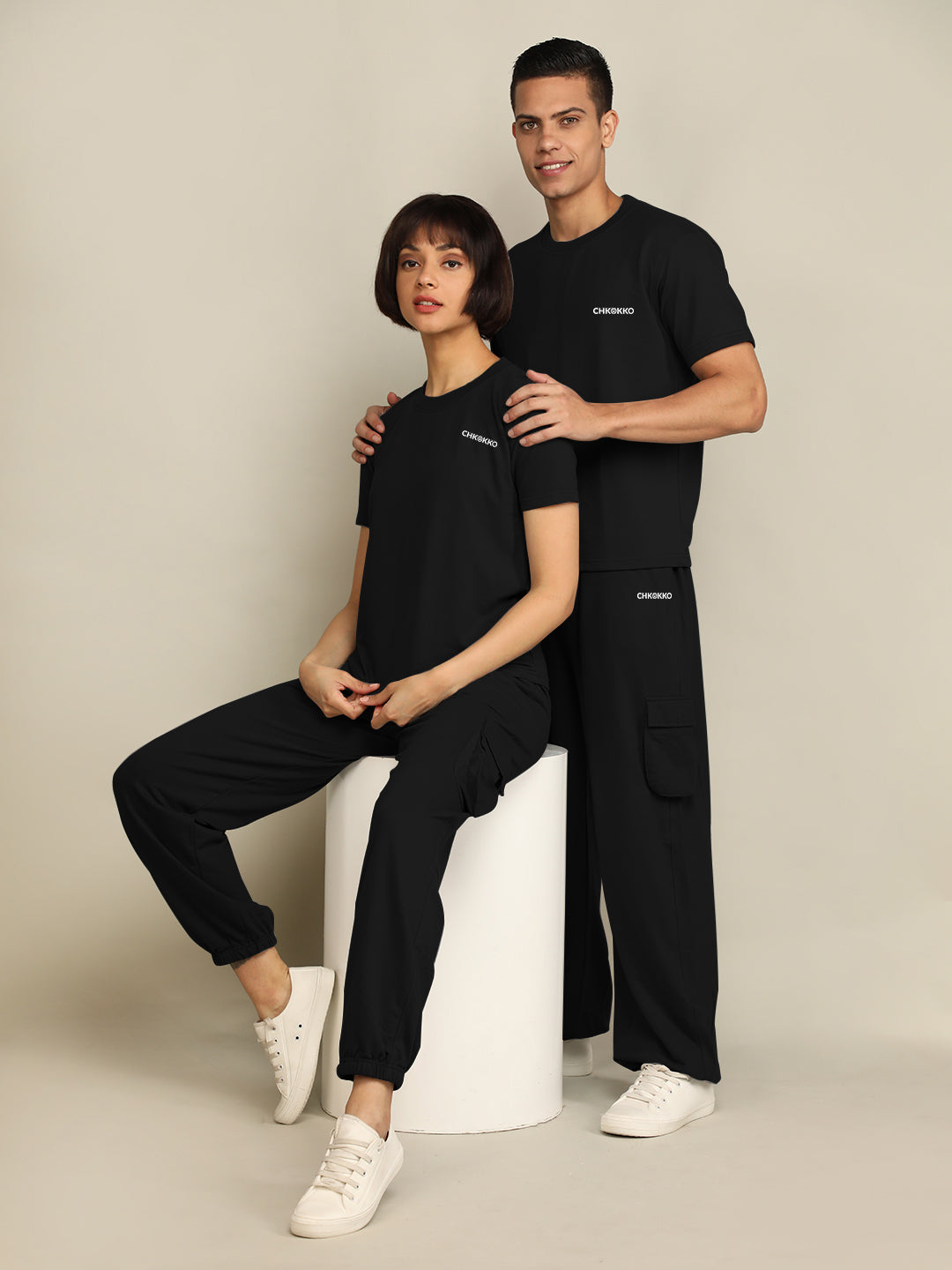 Couple Baggy Co-Ord Set - Black