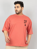 Men Plus Size Printed Oversized Half Sleeves T-Shirt