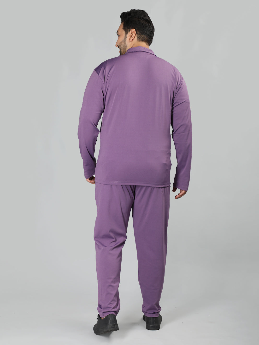 Men Purple Plus Size Sports Winter Tracksuit | CHKOKKO