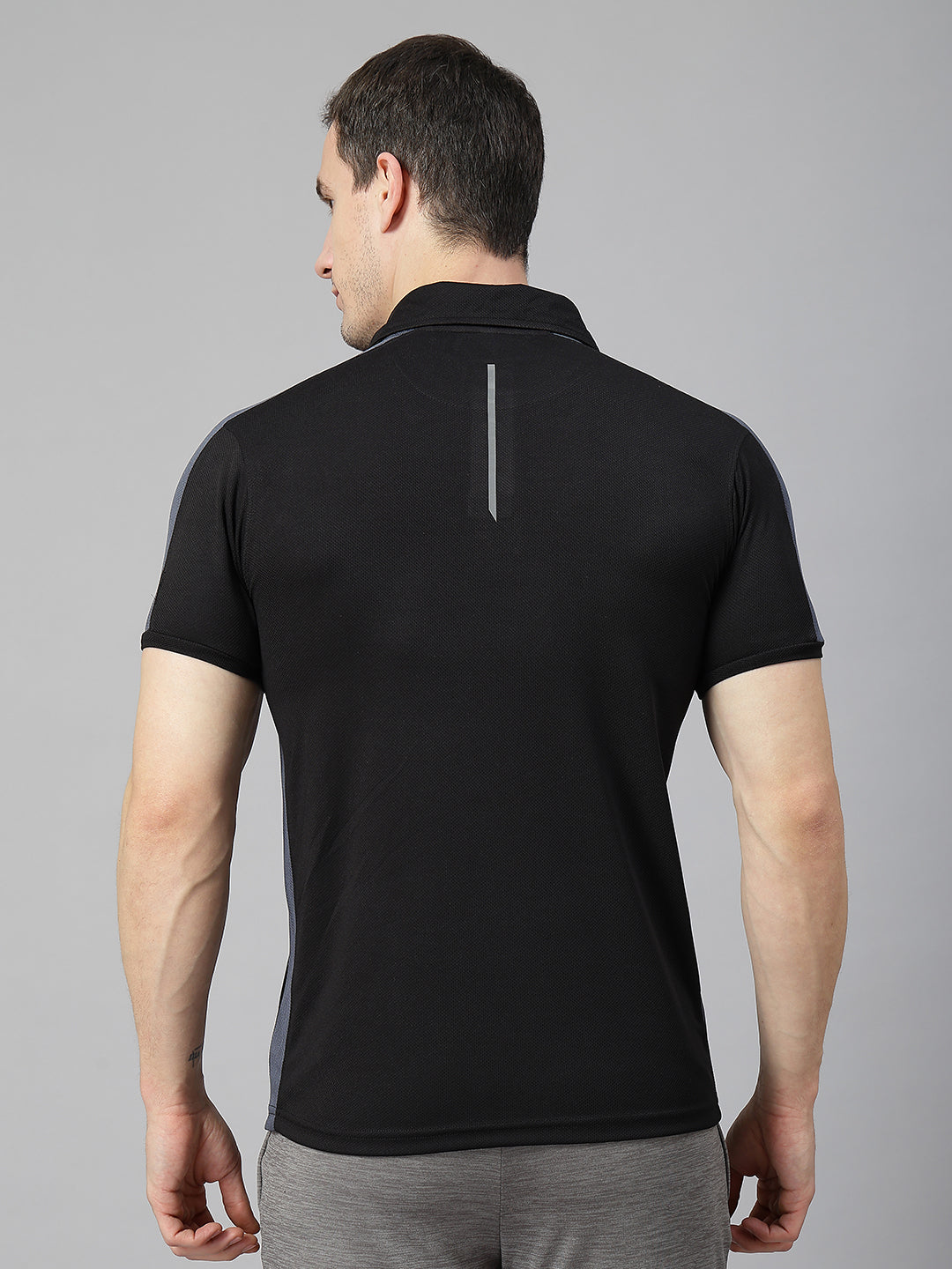 Men Regular Dry Fit Half Sleeve Polo T-Shirt Black