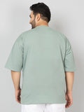 Men Plus Size Printed Oversized Half Sleeves T-Shirt